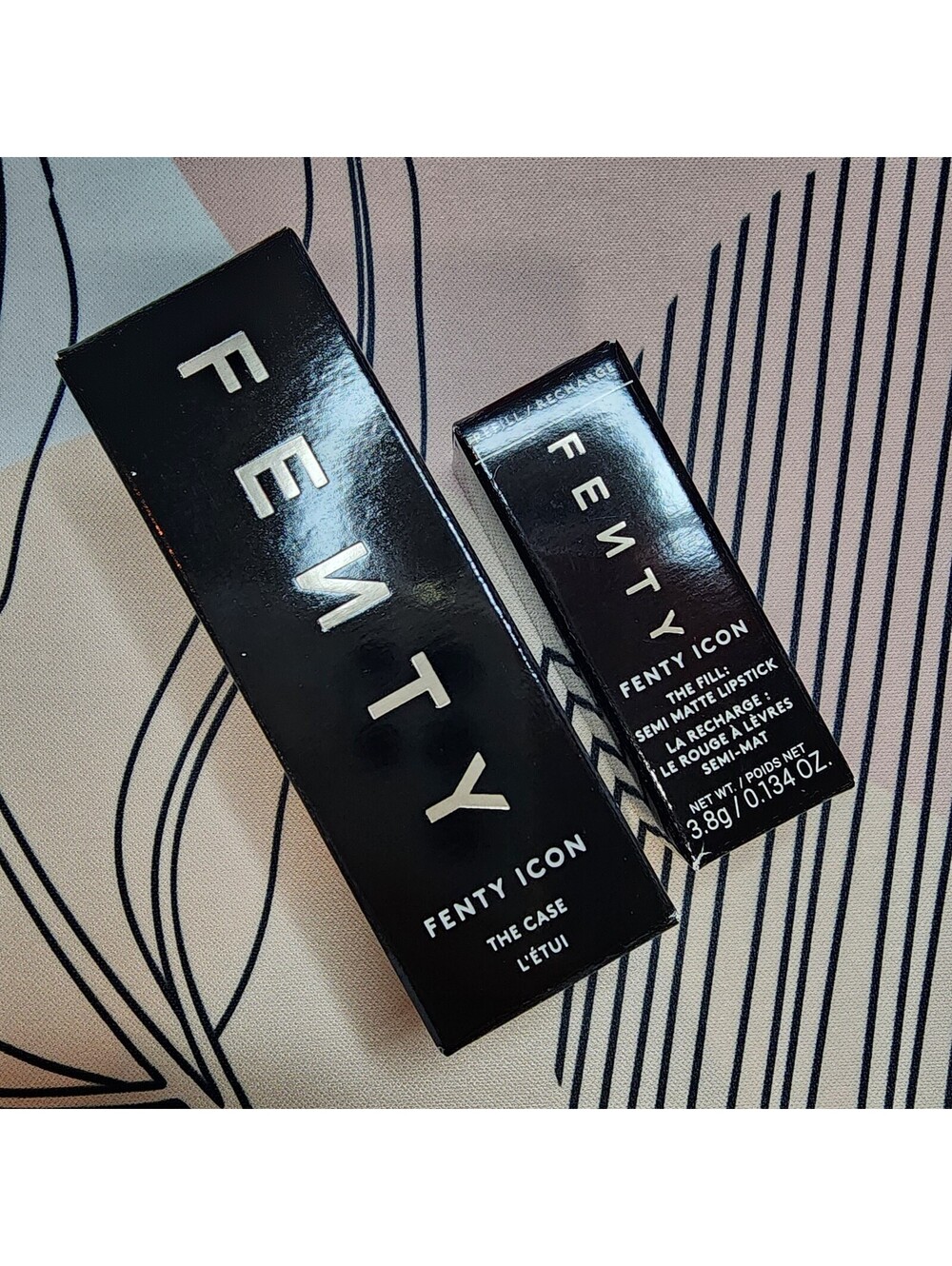 Fenty Beauty Fenty Icon Semi Matte Lipstick 04 Motha Luva with Matte Black Case